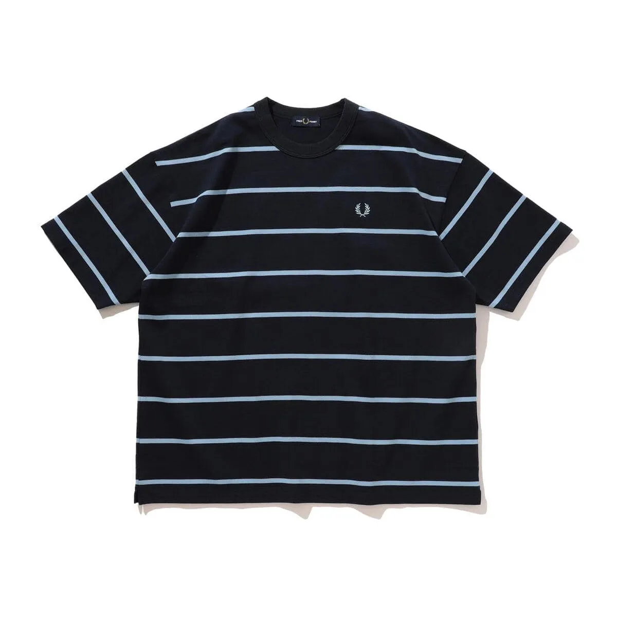 FRED PERRY × BEAMS Border Oversize Pique T-shirts Navy