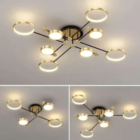 Gold and Black LED Pendant Light