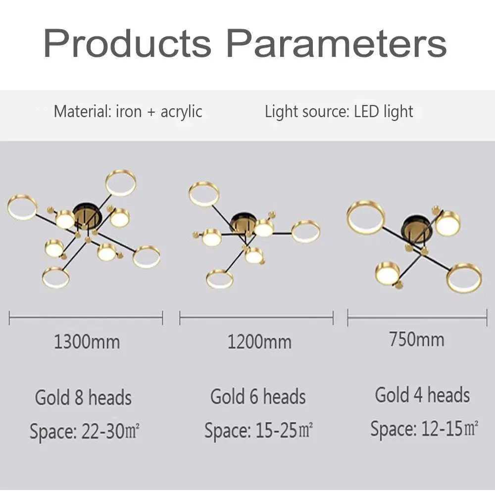 Gold and Black LED Pendant Light