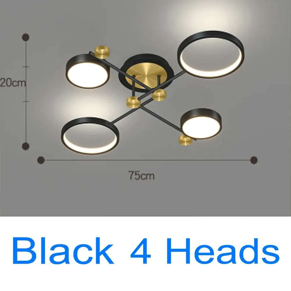 Gold and Black LED Pendant Light