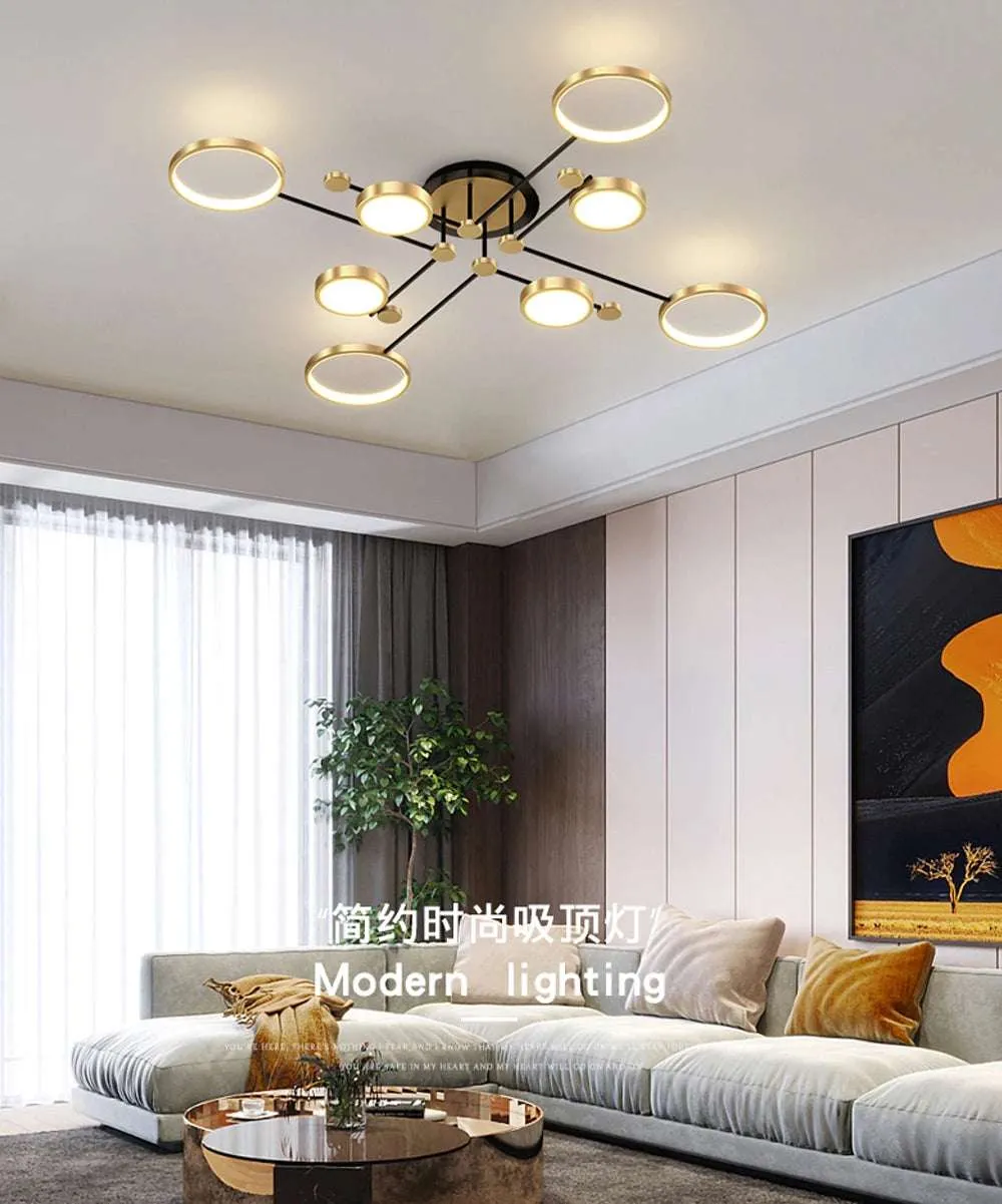 Gold and Black LED Pendant Light