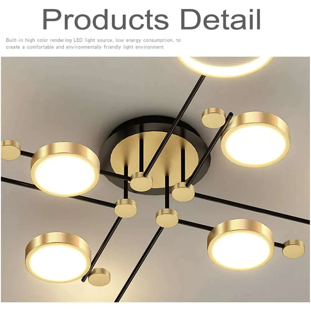 Gold and Black LED Pendant Light
