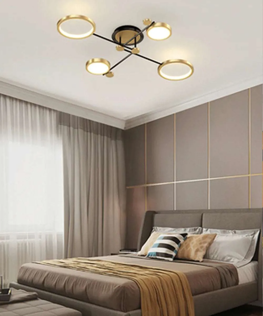 Gold and Black LED Pendant Light