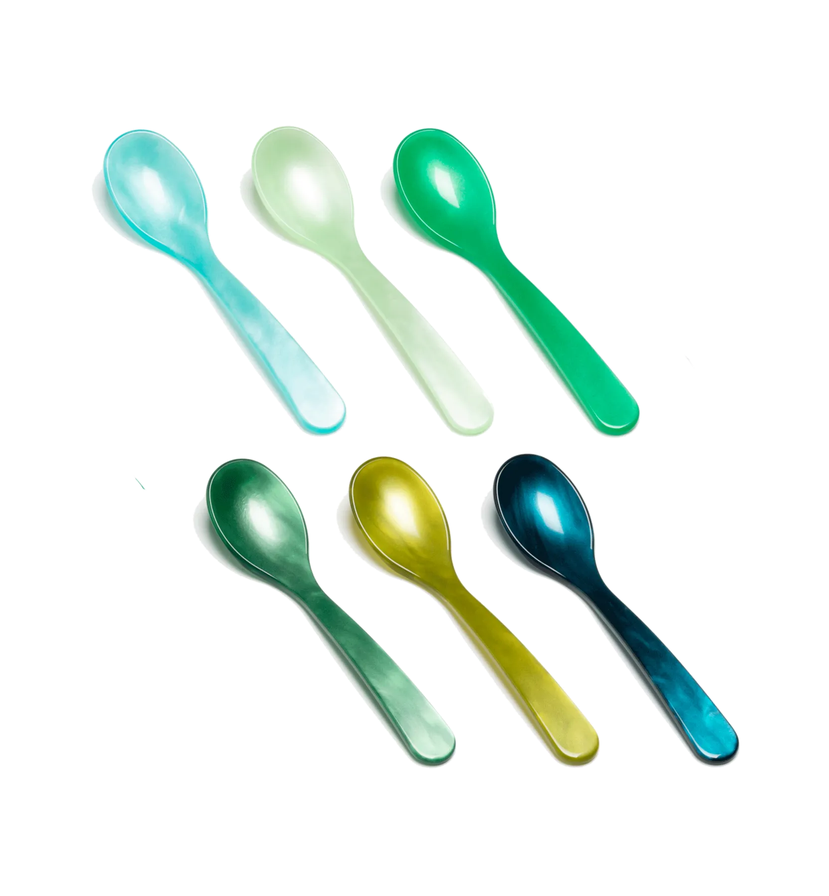 Green Acrylic Teaspoon Set