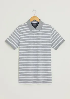 Gresley Polo Shirt - Grey/White