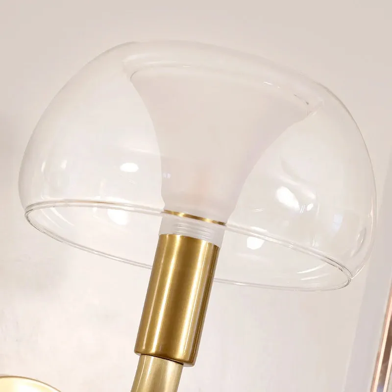 IWP Mushroom Modern Nordic Golden Copper Wall Lamp