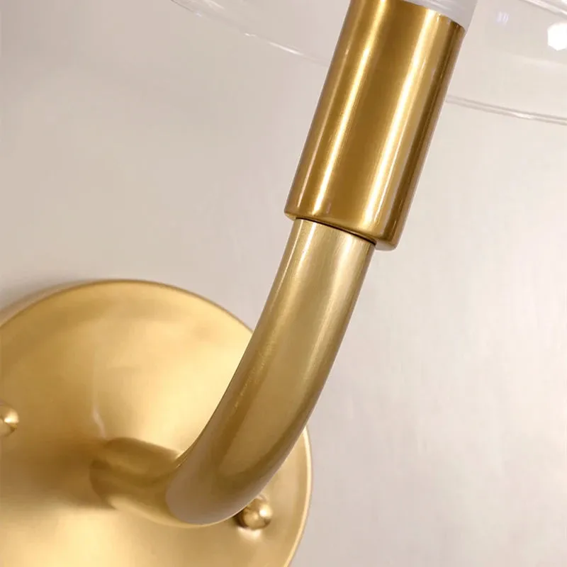 IWP Mushroom Modern Nordic Golden Copper Wall Lamp