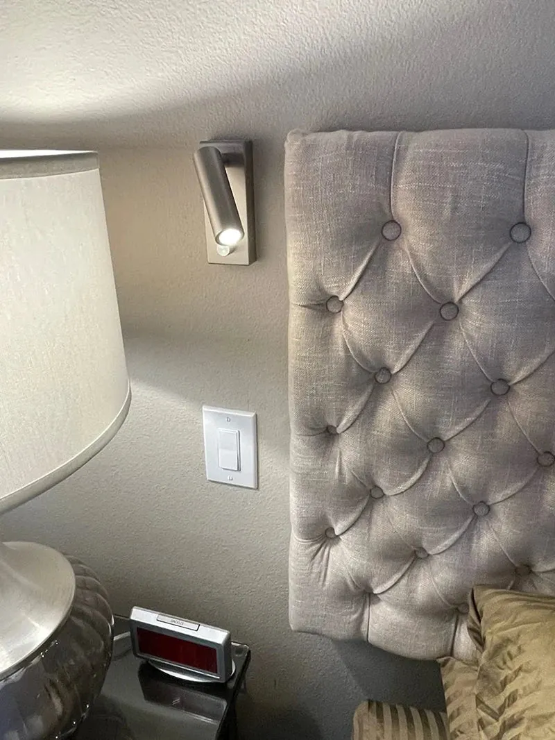 Kachmes Wall Reading Sconce Hardwired Adjustable Bedside Knob Switch