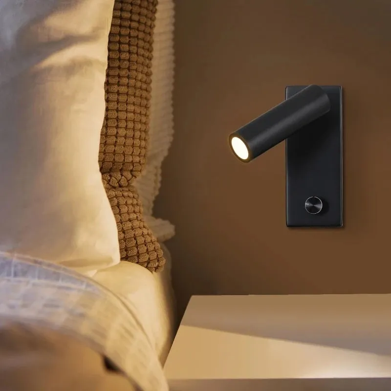 Kachmes Wall Reading Sconce Hardwired Adjustable Bedside Knob Switch