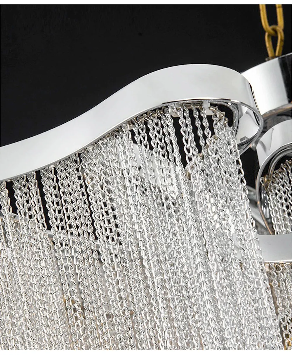 MAK Naysi Aluminum Tassels Chandelier