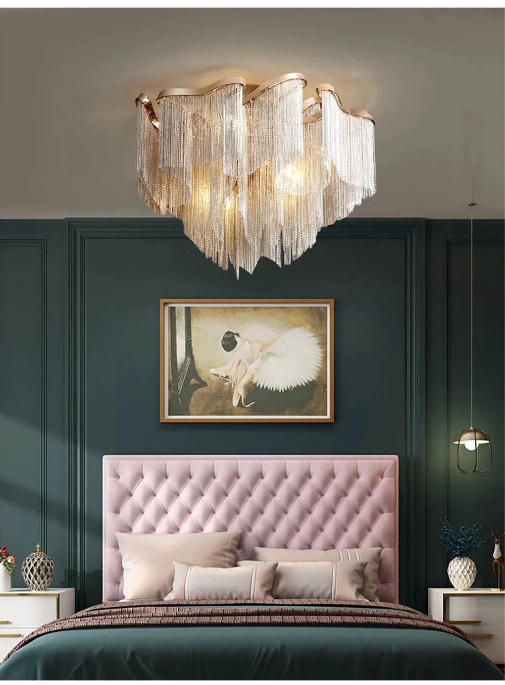 MAK Naysi Aluminum Tassels Chandelier