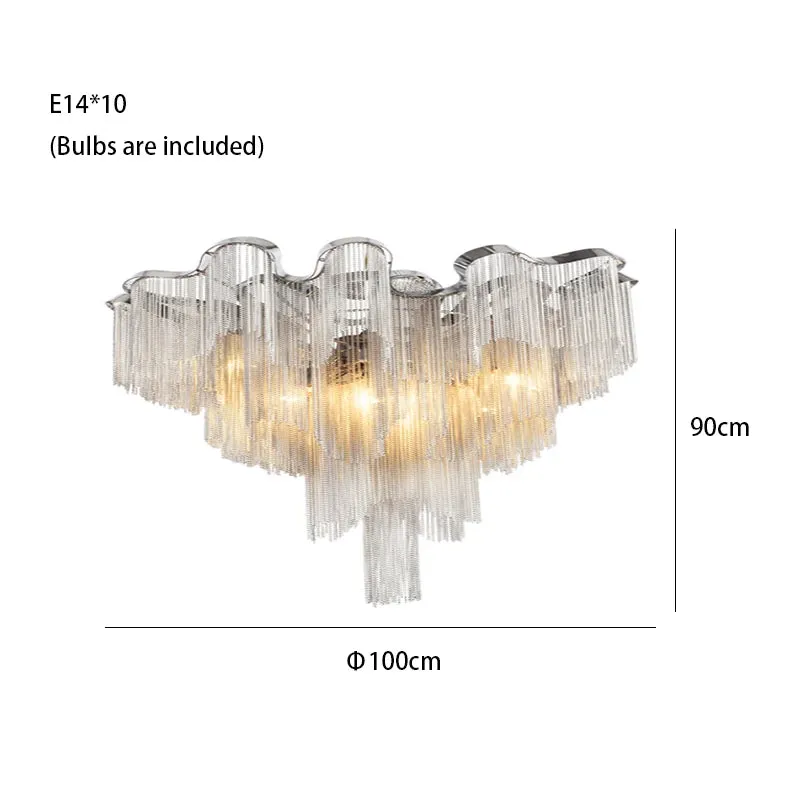 MAK Naysi Aluminum Tassels Chandelier