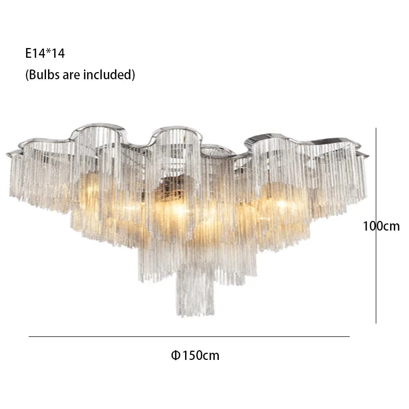 MAK Naysi Aluminum Tassels Chandelier