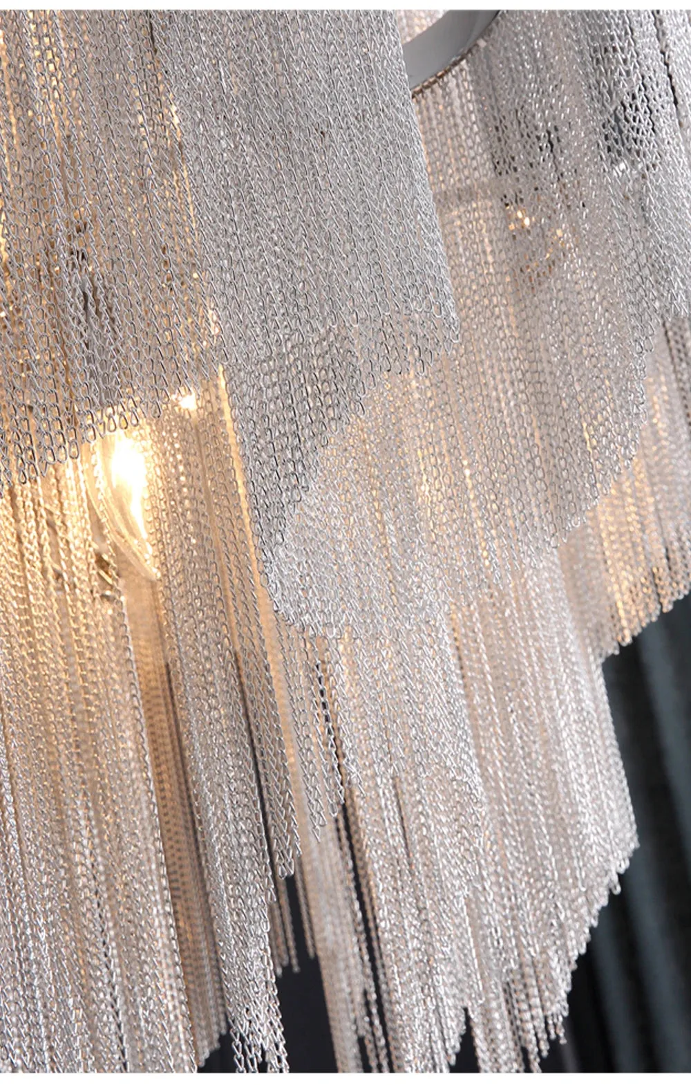 MAK Naysi Aluminum Tassels Chandelier