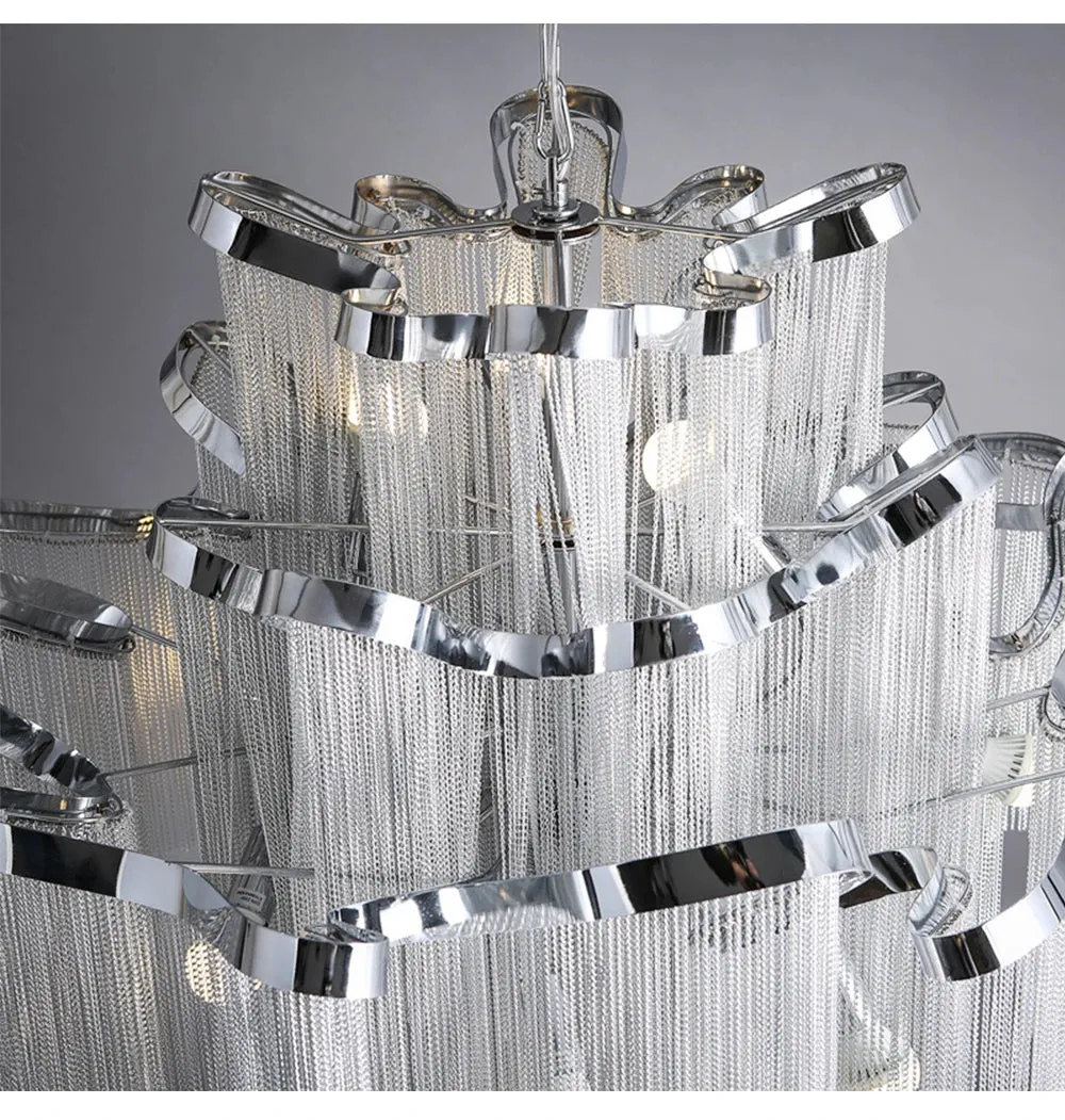 MAK Naysi Aluminum Tassels Chandelier