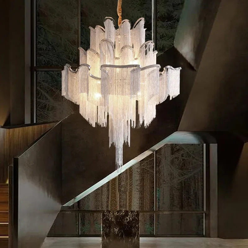 MAK Naysi Aluminum Tassels Chandelier
