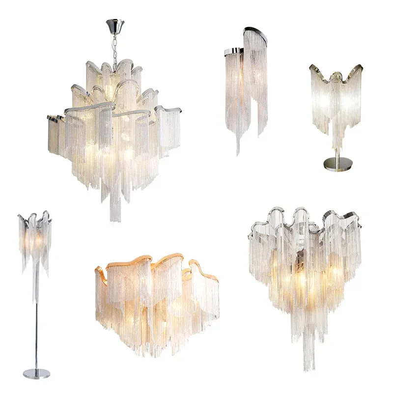 MAK Naysi Aluminum Tassels Chandelier