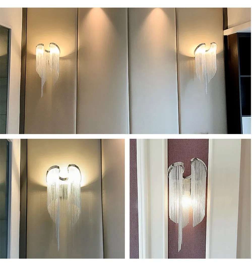 MAK Naysi Aluminum Tassels Chandelier