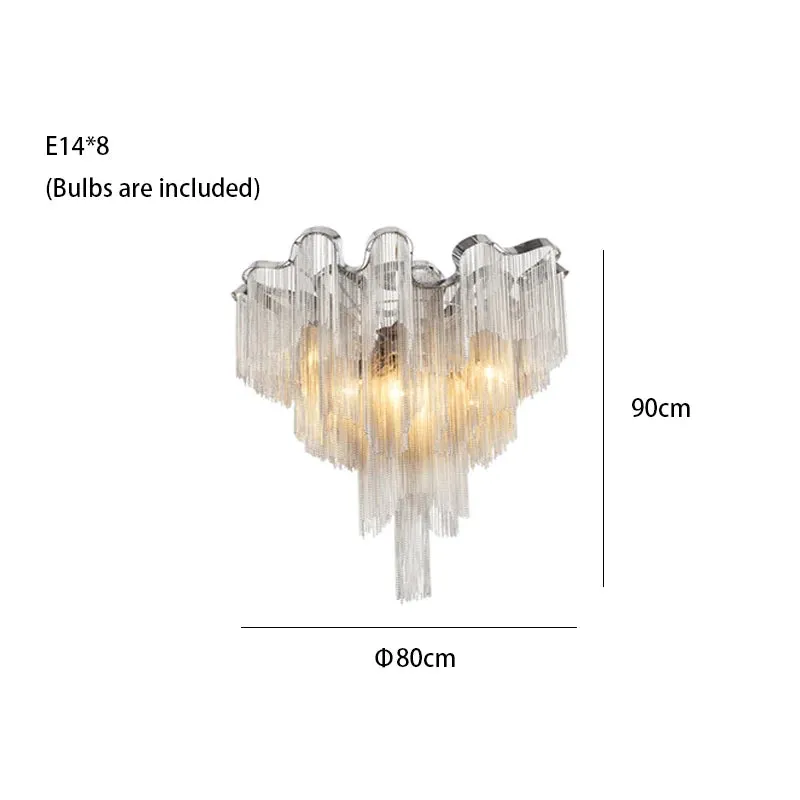 MAK Naysi Aluminum Tassels Chandelier