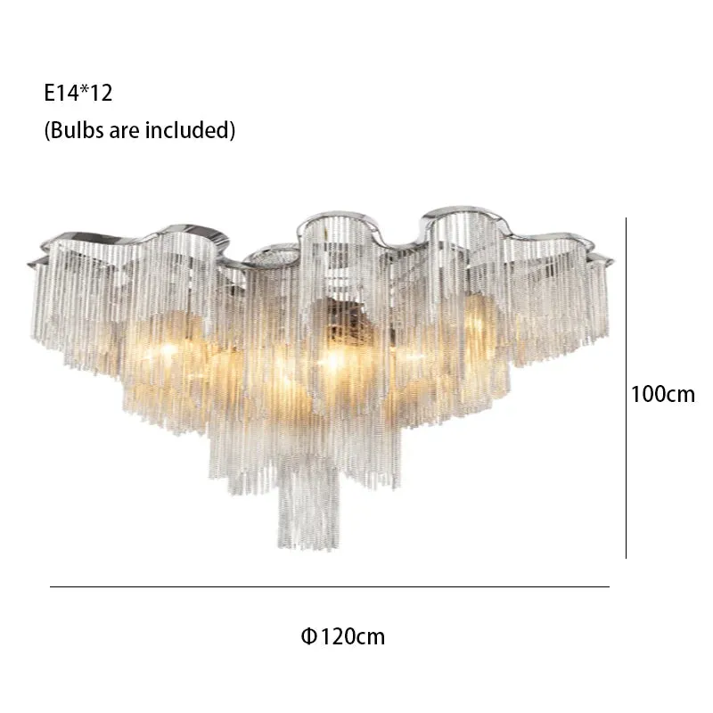 MAK Naysi Aluminum Tassels Chandelier