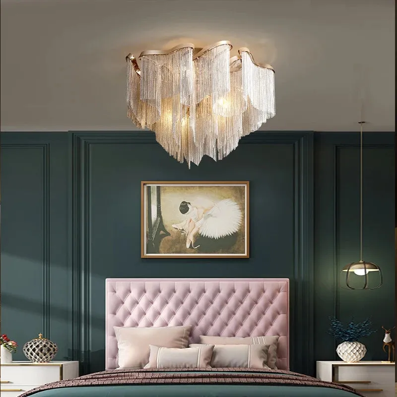 MAK Naysi Aluminum Tassels Chandelier