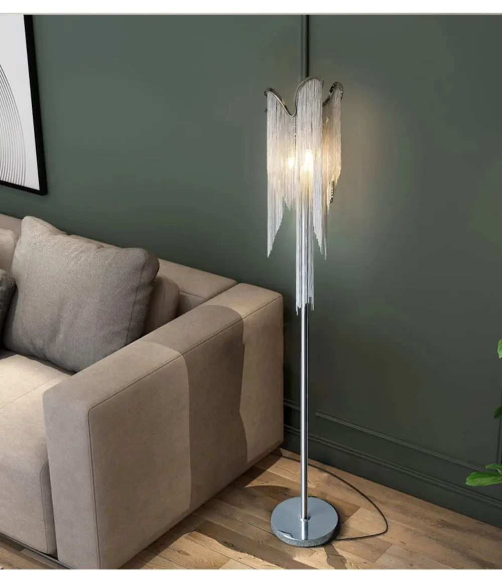 MAK Naysi Aluminum Tassels Chandelier