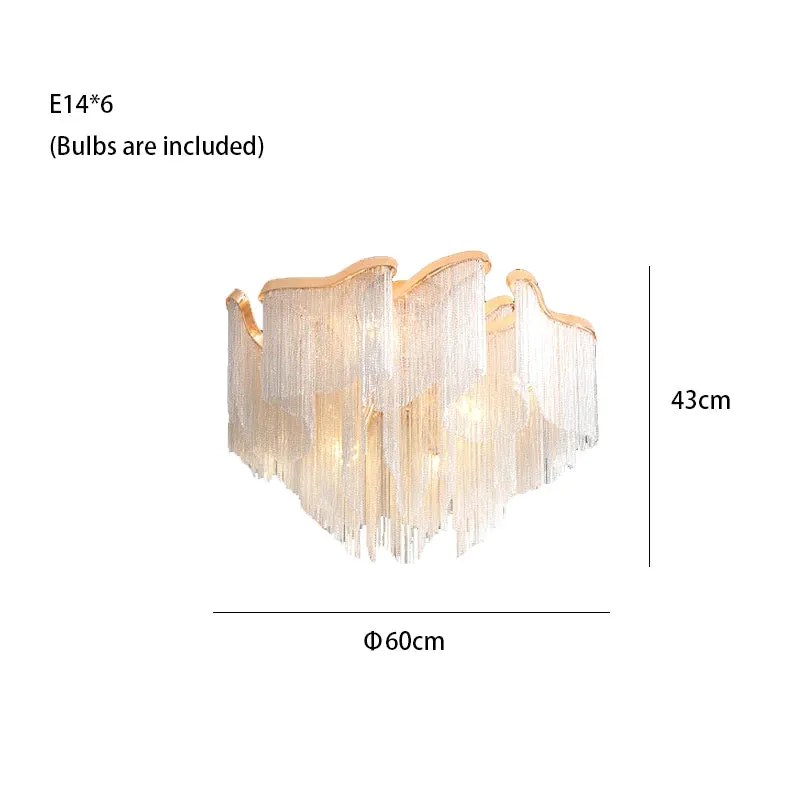 MAK Naysi Aluminum Tassels Chandelier