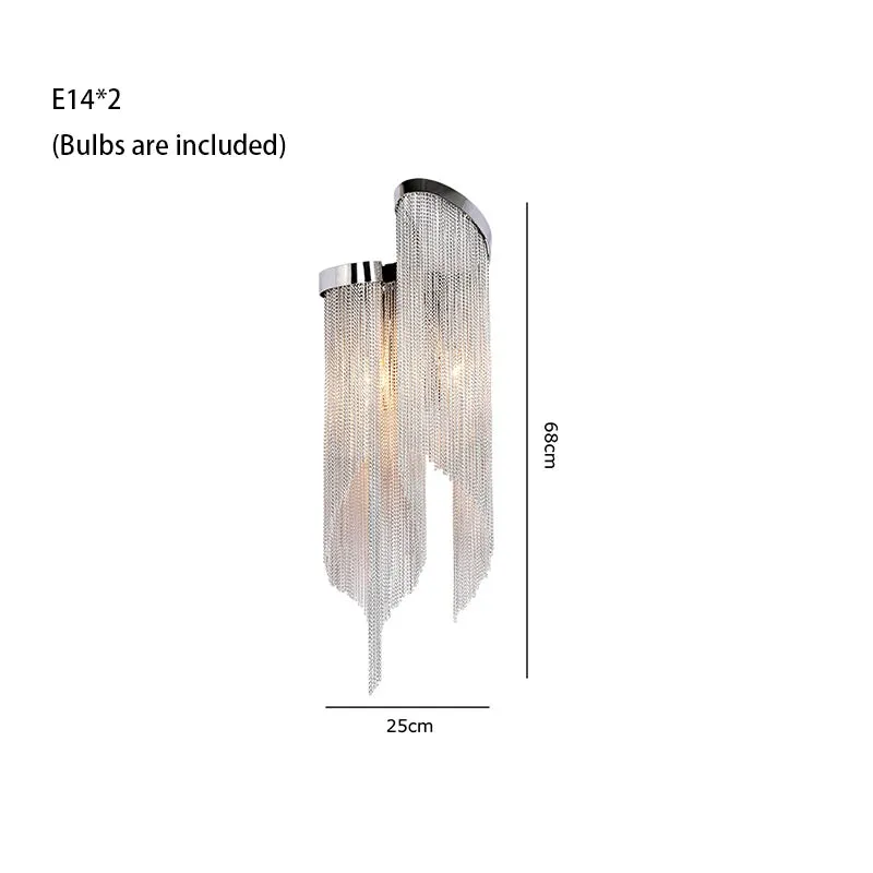 MAK Naysi Aluminum Tassels Chandelier