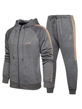 Men's Raglan Sleeve Tracksuit Set