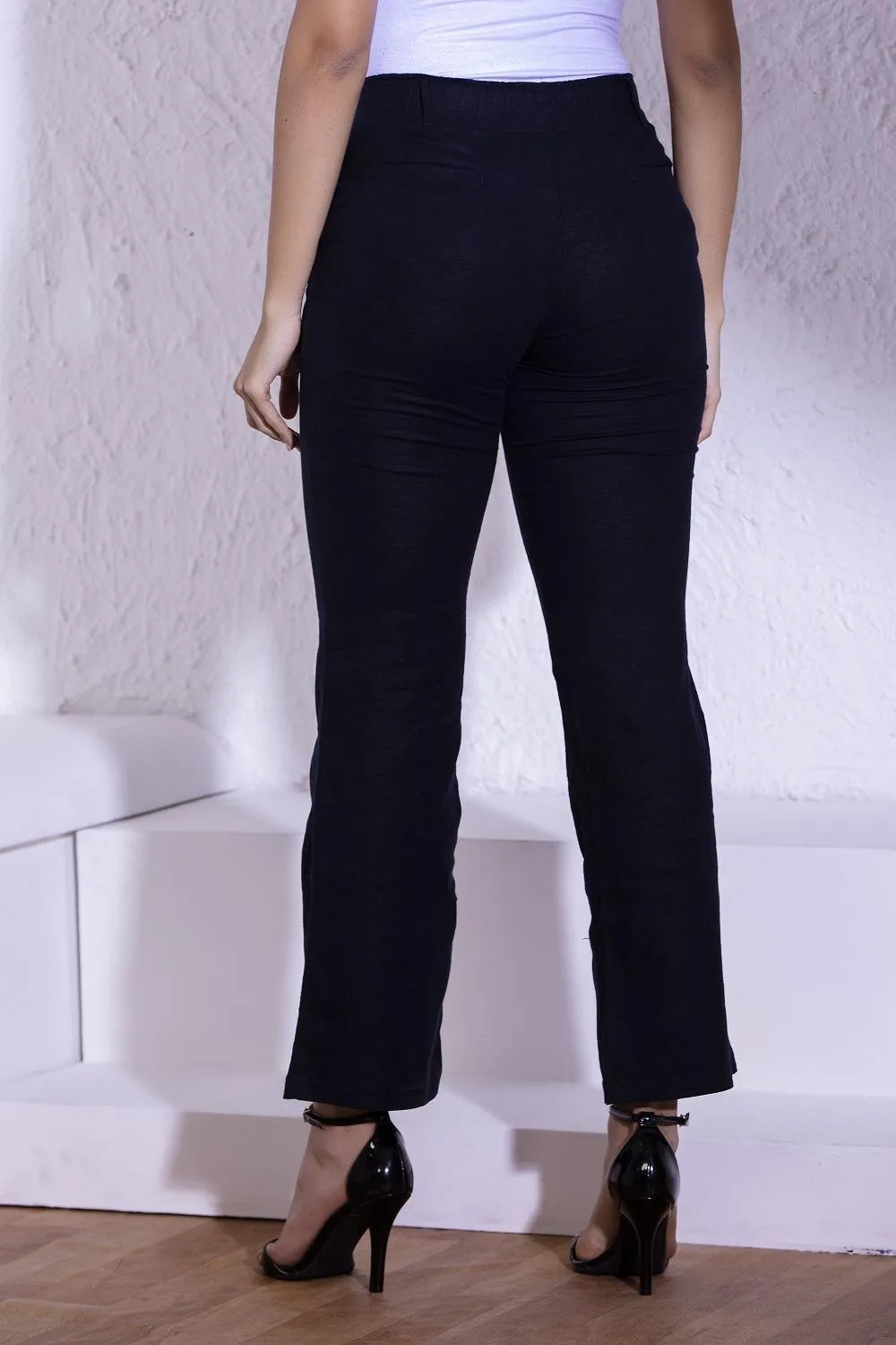 Midnight Blue Linen Pant