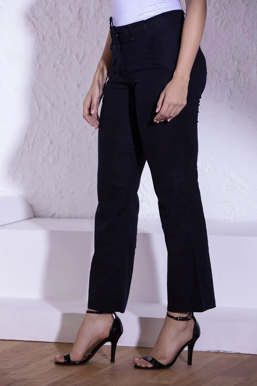 Midnight Blue Linen Pant