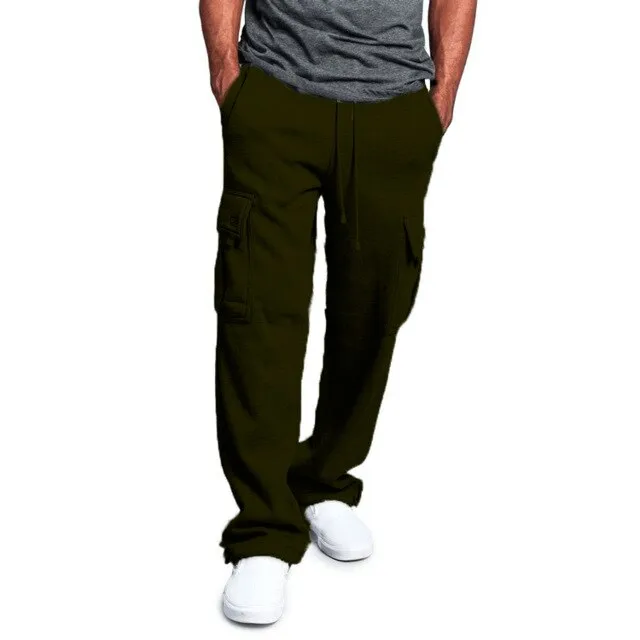 New Arrival Straight Pants Men Loose Joggers Men's Solid Color Track Pants Casual Trousers Fashion Sports Pants Hip Hop