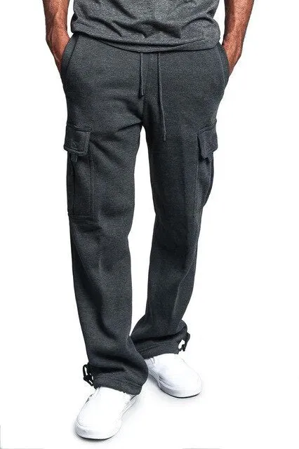 New Arrival Straight Pants Men Loose Joggers Men's Solid Color Track Pants Casual Trousers Fashion Sports Pants Hip Hop