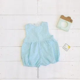 Orchid Playsuit in Light Blue Seersucker