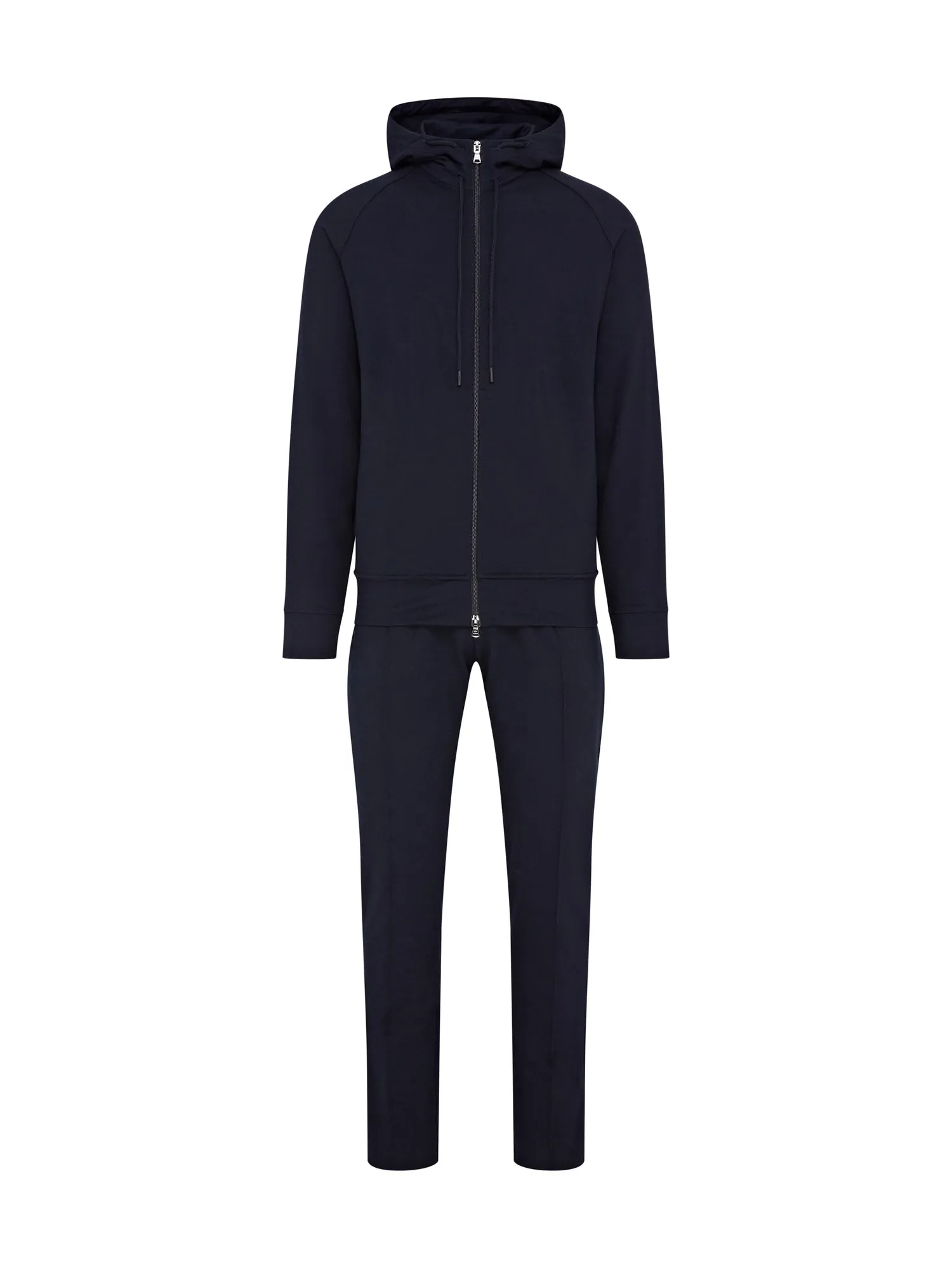 Paul & Shark Riviera Cotton Tencel Full Zip Hoodie (Blue)