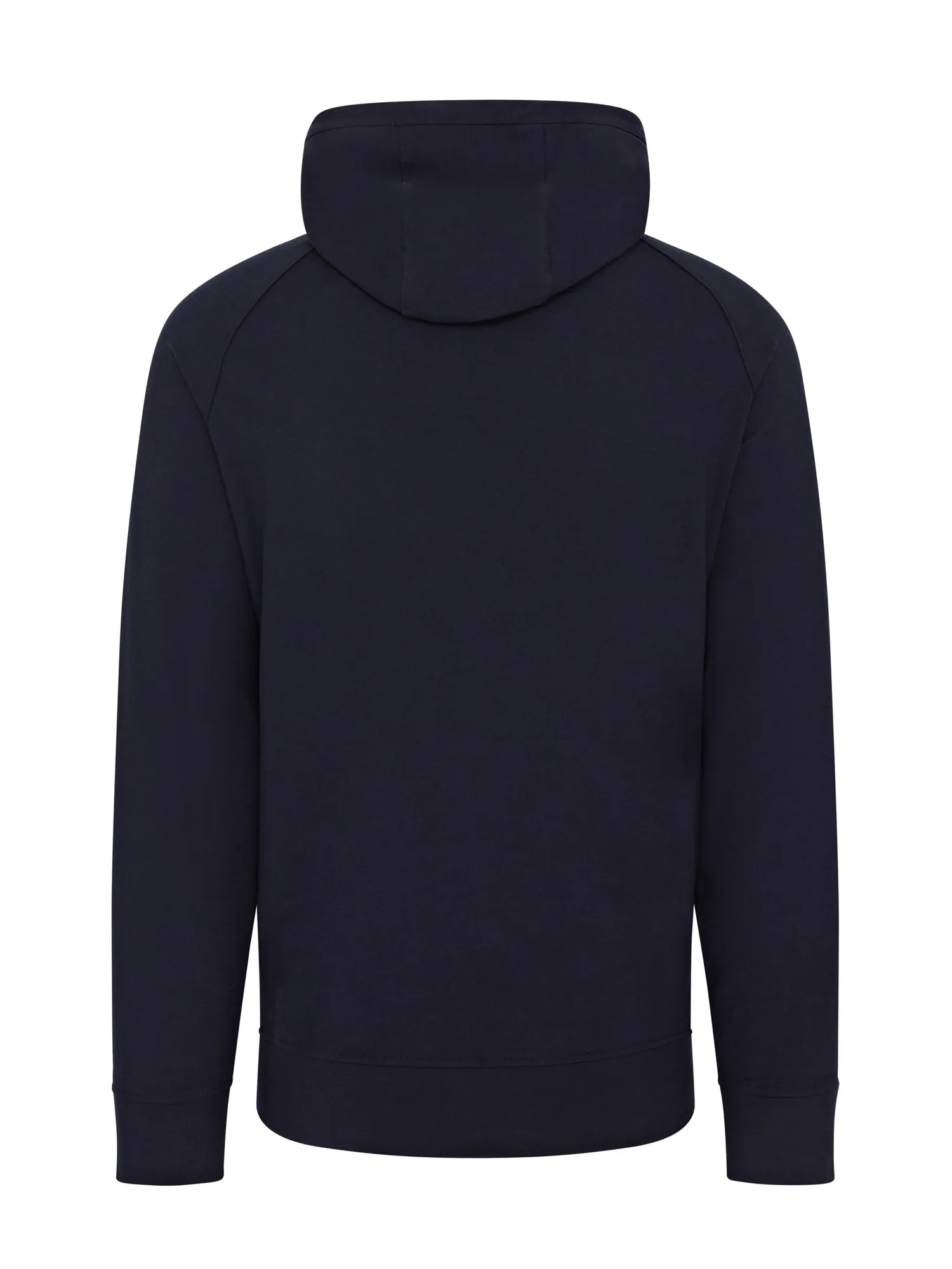 Paul & Shark Riviera Cotton Tencel Full Zip Hoodie (Blue)