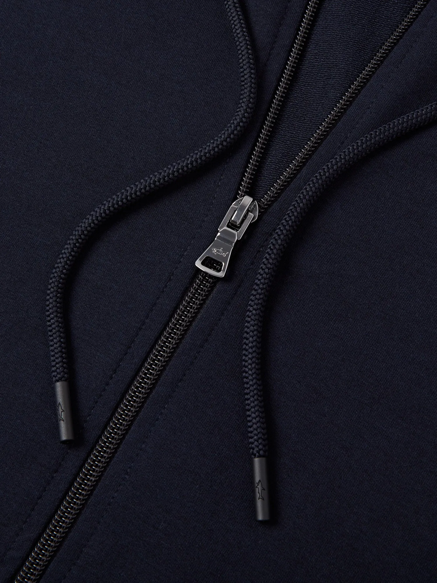 Paul & Shark Riviera Cotton Tencel Full Zip Hoodie (Blue)