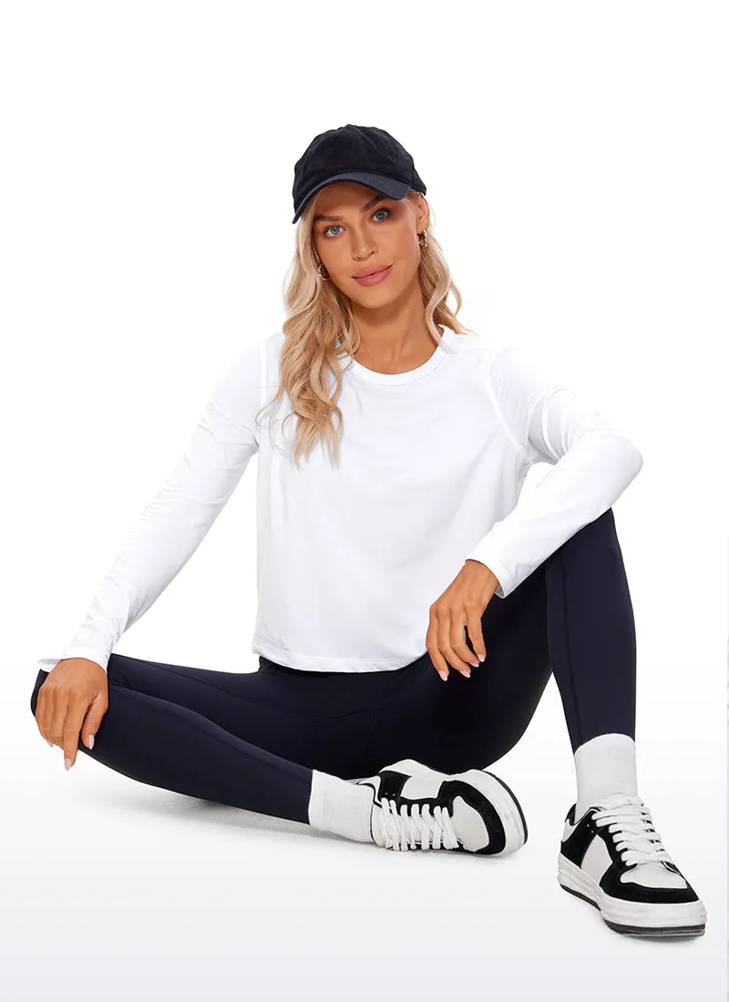 Pima Cotton Cropped Long Sleeve Classic Fit