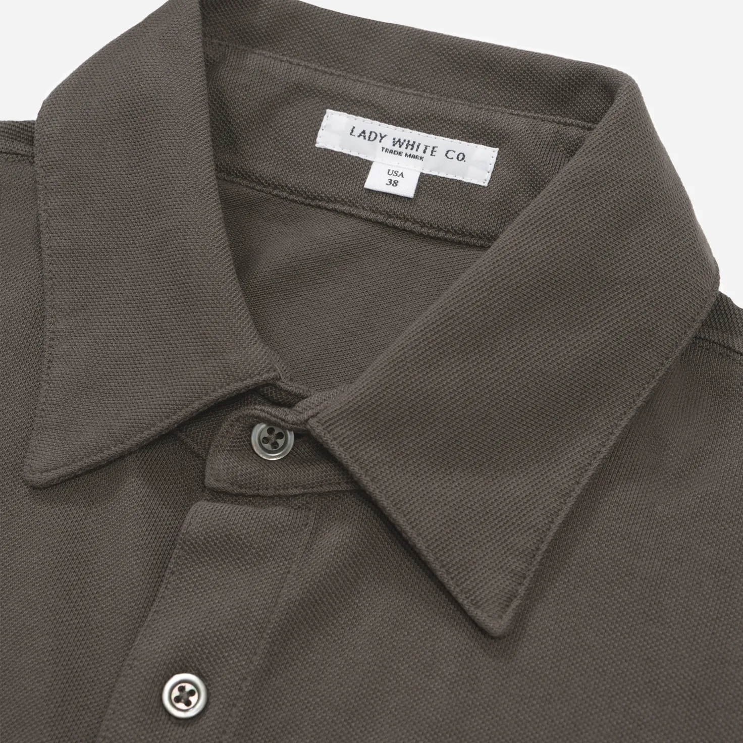 PIQUE SHORT SLEEVE WORK SHIRT - BARK