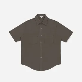 PIQUE SHORT SLEEVE WORK SHIRT - BARK