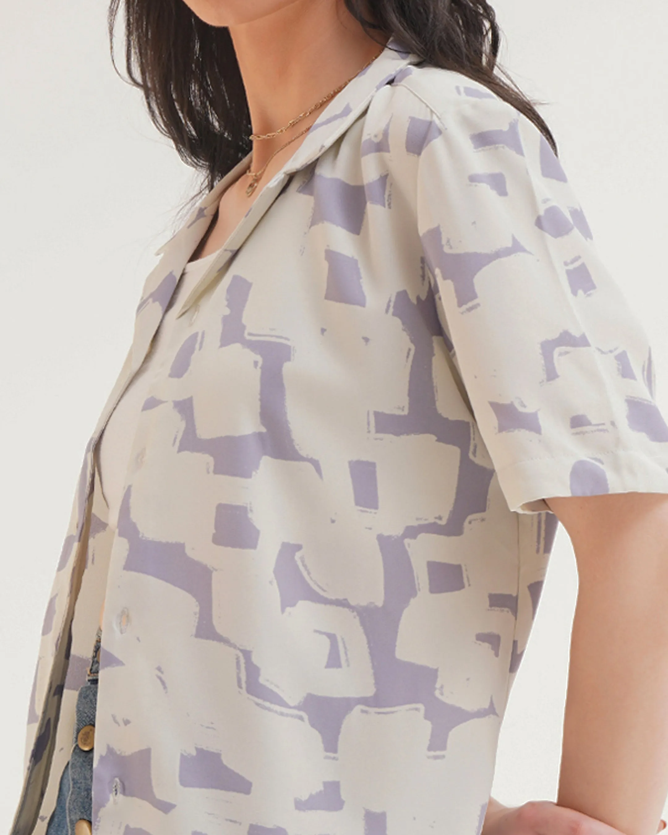PRINTED BOYFRIEND SHIRT
