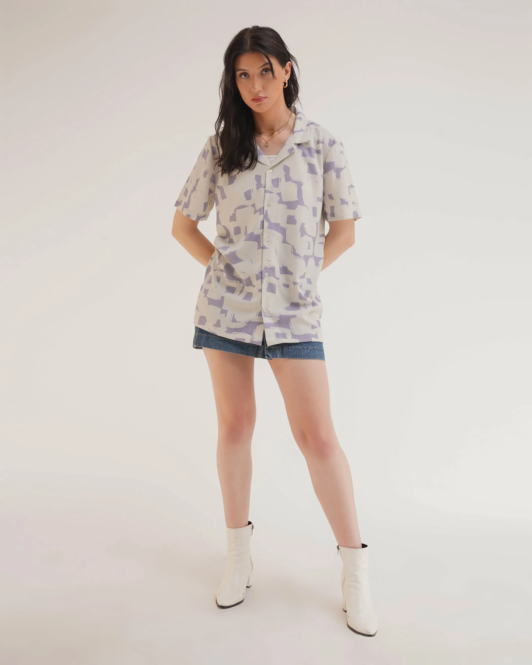 PRINTED BOYFRIEND SHIRT