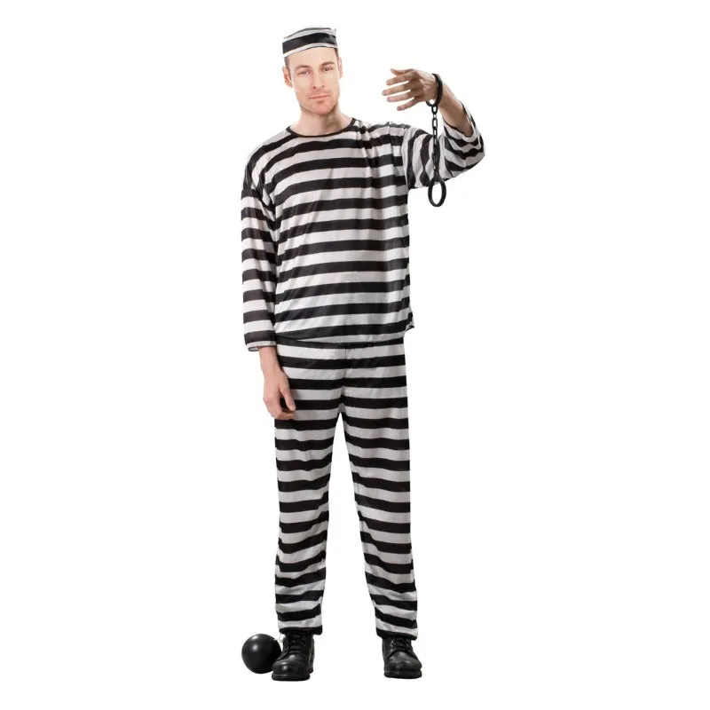 Prisoner Black & White Adult Costume - Dr Toms