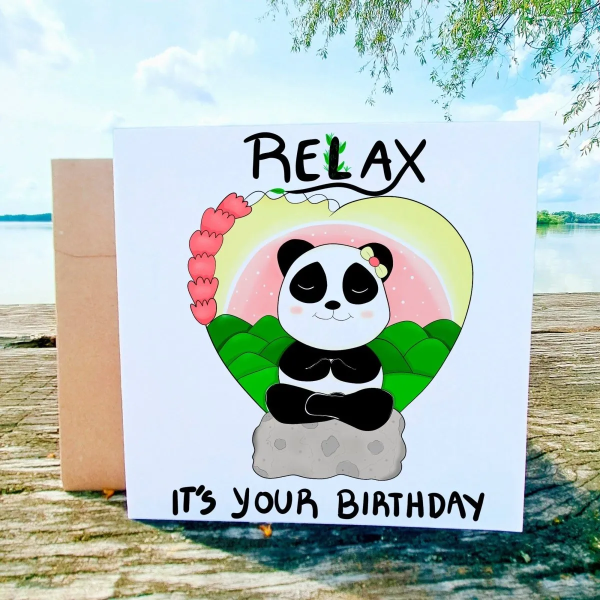 Relax, It’s Your Birthday – Yoga & Meditation Greeting Card, Motivational Birthday Gift for Best Friends & Coworkers