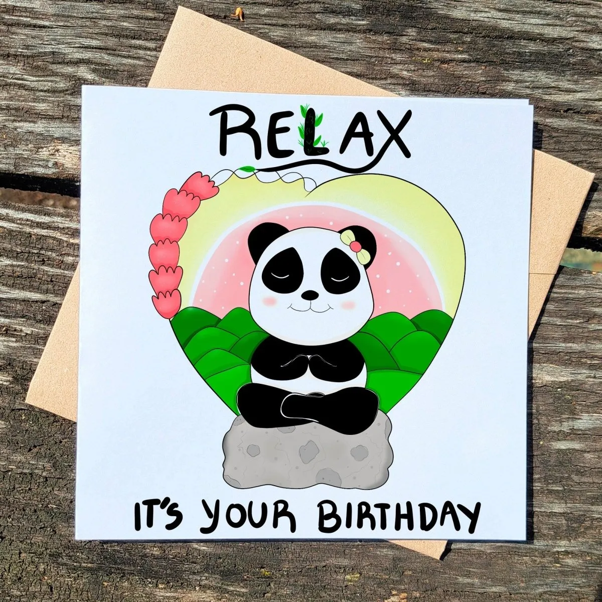 Relax, It’s Your Birthday – Yoga & Meditation Greeting Card, Motivational Birthday Gift for Best Friends & Coworkers