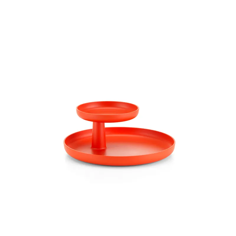 Rotary Tray _ White, Poppy Red & Palm Green