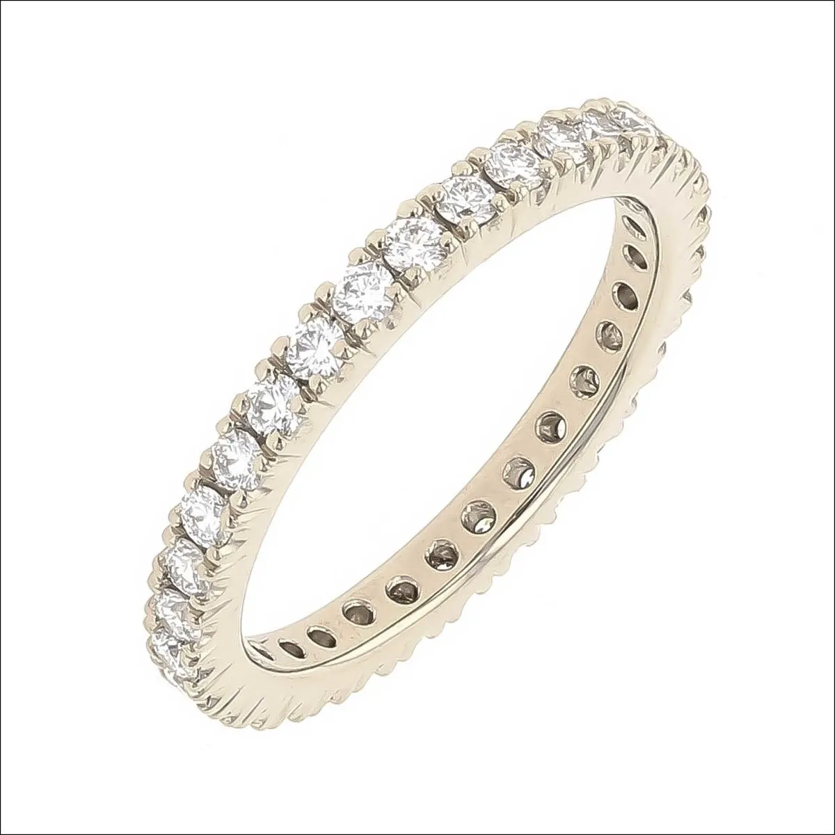 Scoop and Split Diamond 0.76cttw Eternity Band 14KW