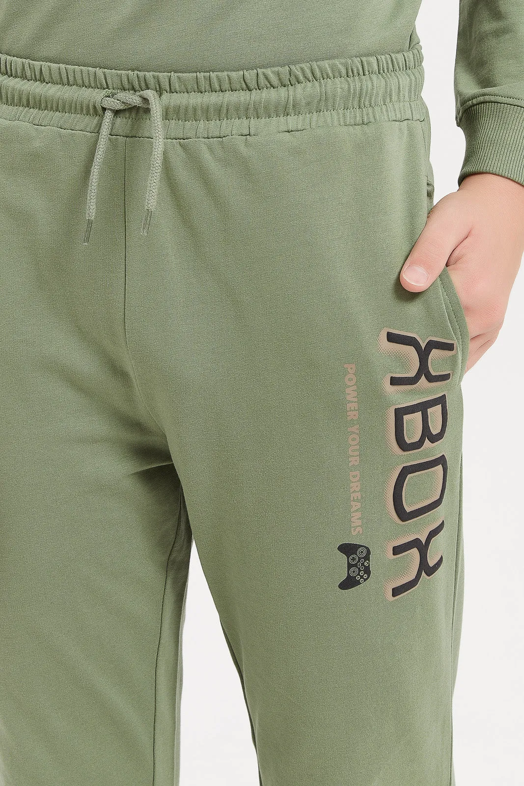 Senior Boys Olive Xbox Active Pants