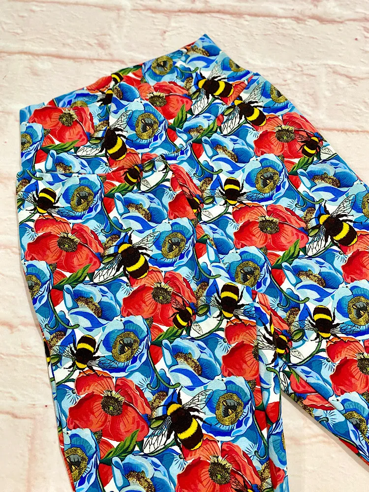 Size Medium (3-6y) GWM Joggers - Bees (French Terry)