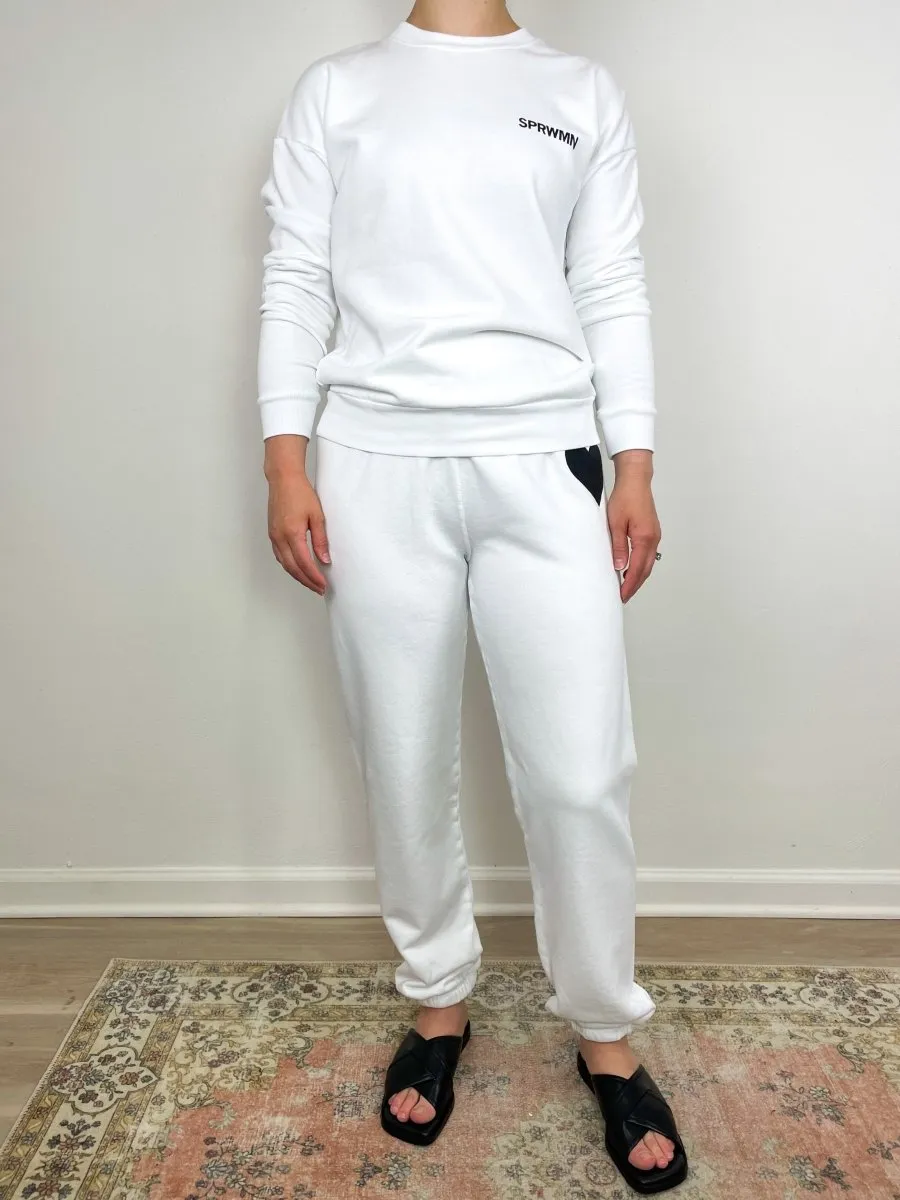 Small Logo Sweatshirt in Optic White
